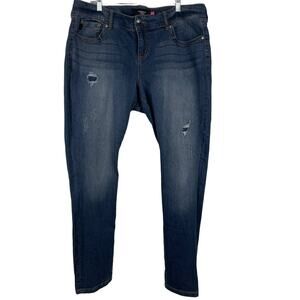 Torrid Distressed Whiskering Straight Leg Women's Jeans 18